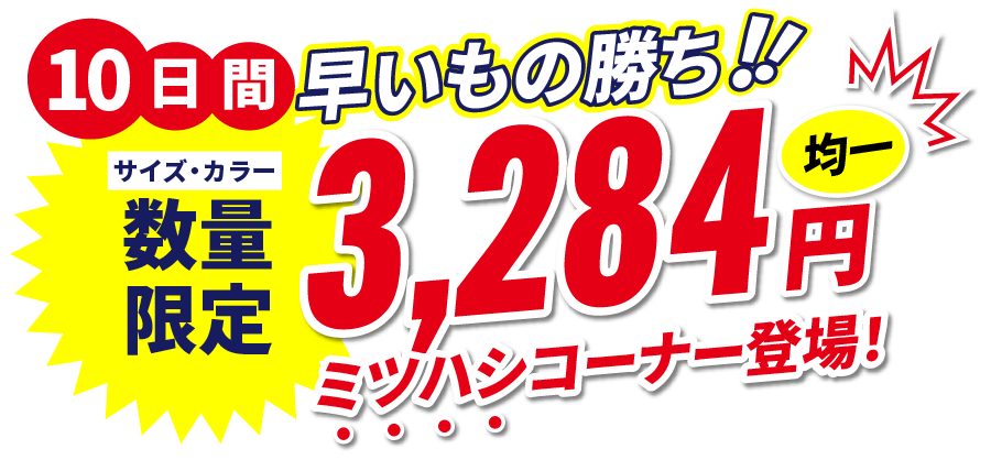 10日間 早いもの勝ち！